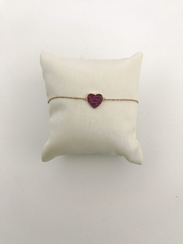 Bracciale Cuore Rosso Rubino