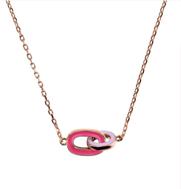 collana pendente bicolore smaltato