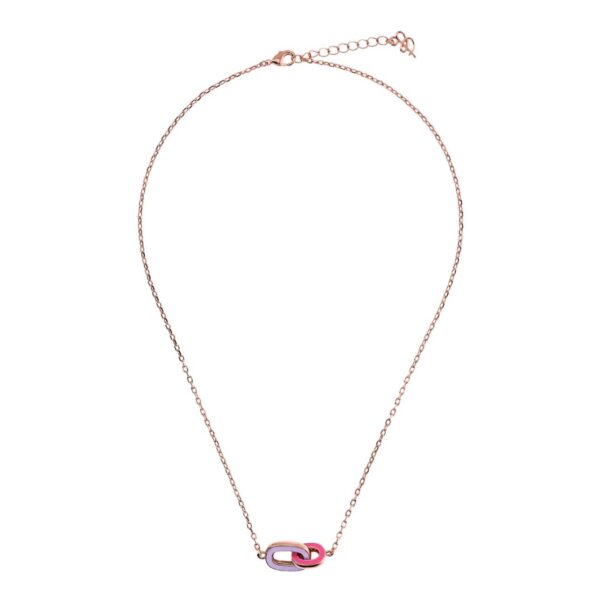collana pendente bicolore smaltato - immagine 2